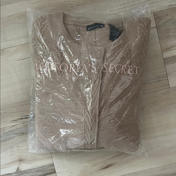 Victoria's Secret Sweaters - Victoria's Secret Beige Knit Cardigan